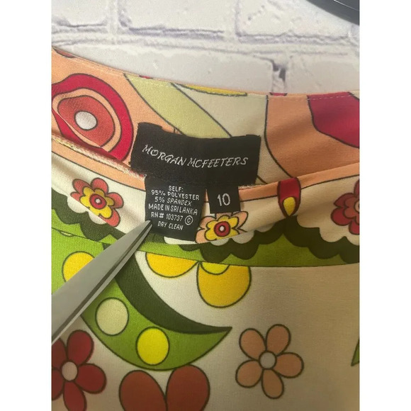 Morgan McFetters Multicolor Floral Long Sleeve Dress Womens Size 10 - Picture 4 of 5